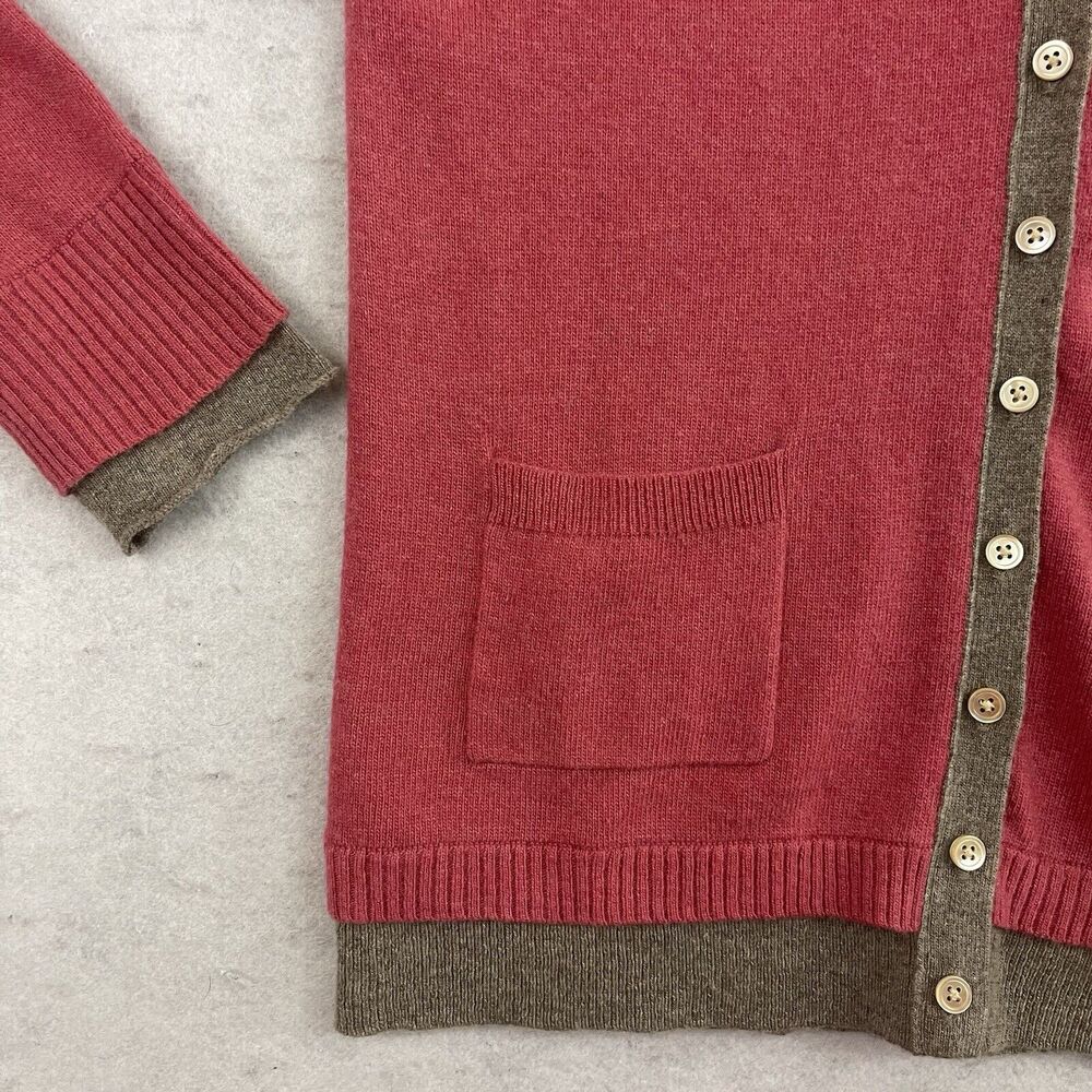 Banana Republic Cardigan Sweater Womens Size Large Pink Button Up Wool Cashmere - Picture 7 of 12